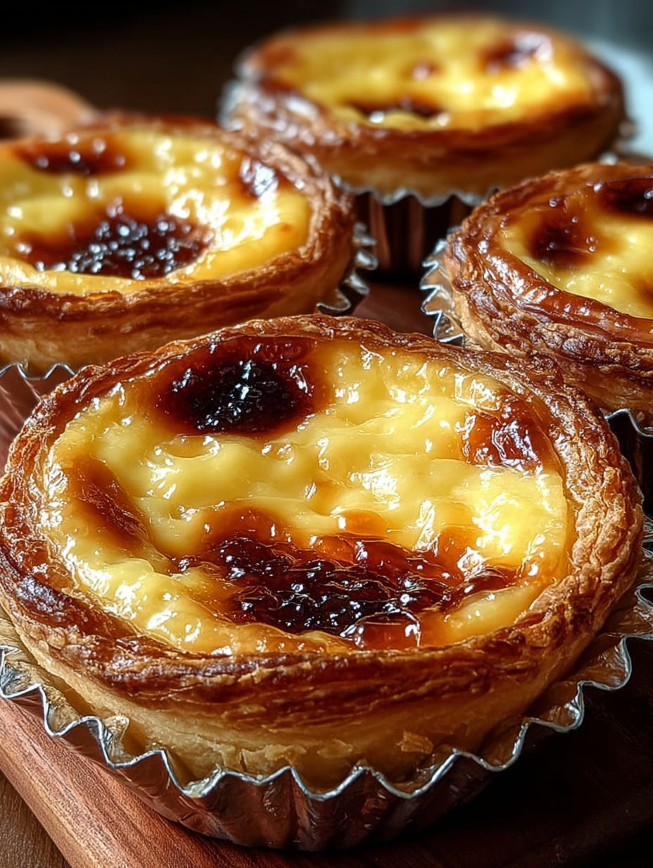 Deserts de pâte brûlée avec des fruits confits.