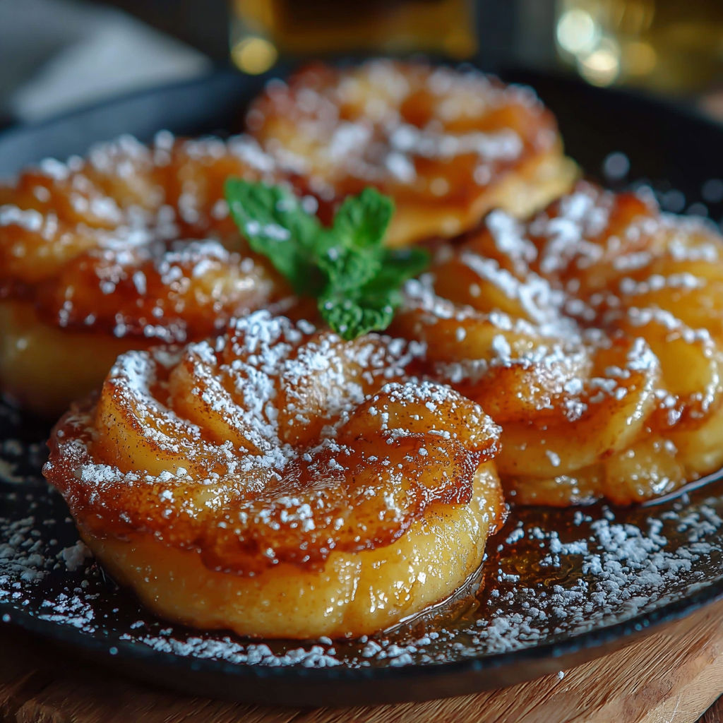 Beignets Pommes Poêle Sans Huile, une recette de desserts facile et délicieuse.
