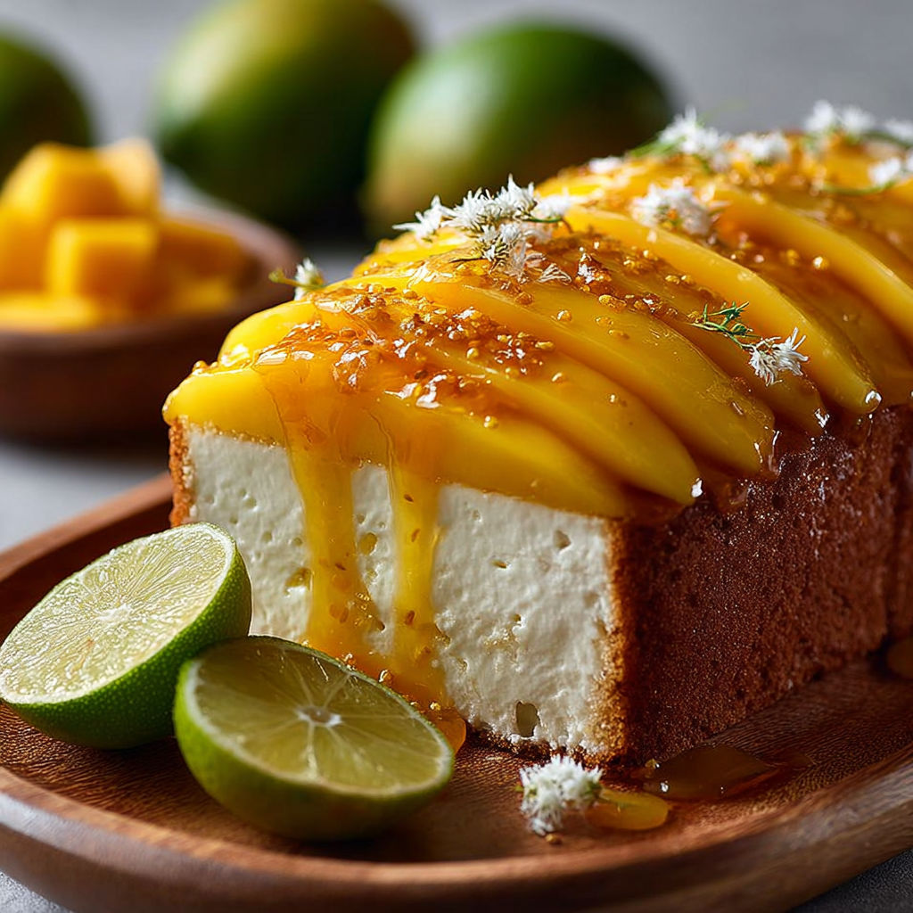 Une tarte aux fruits de mer sur un plateau de bois.