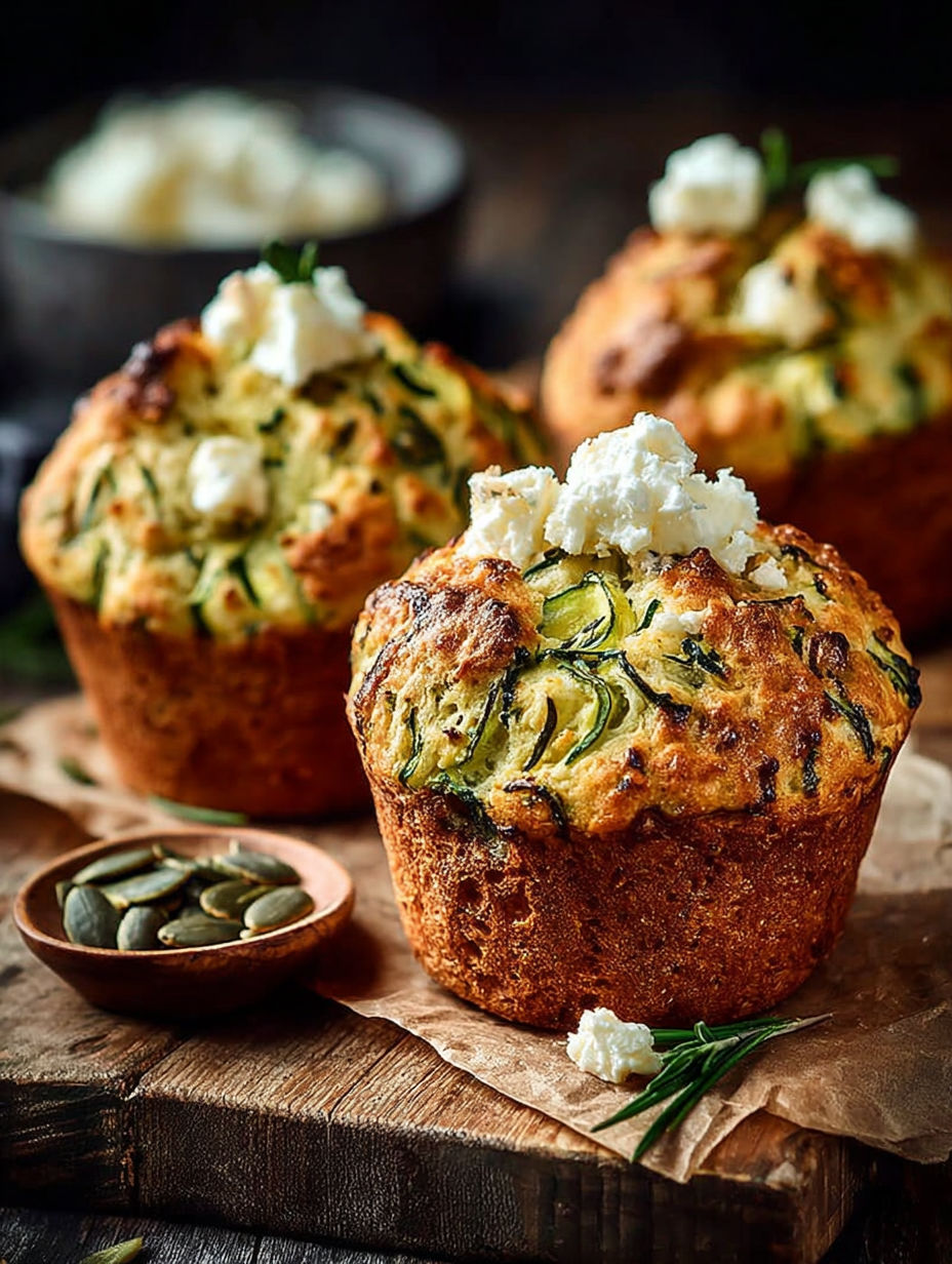 Deserts de courgette avec du fromage blanc et des herbes.