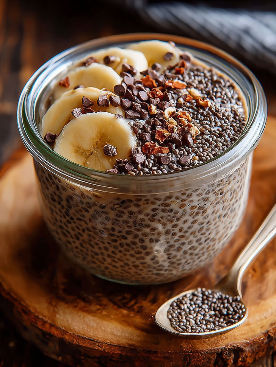 Un bol de céréales avec des bananes et des noix de cacao.