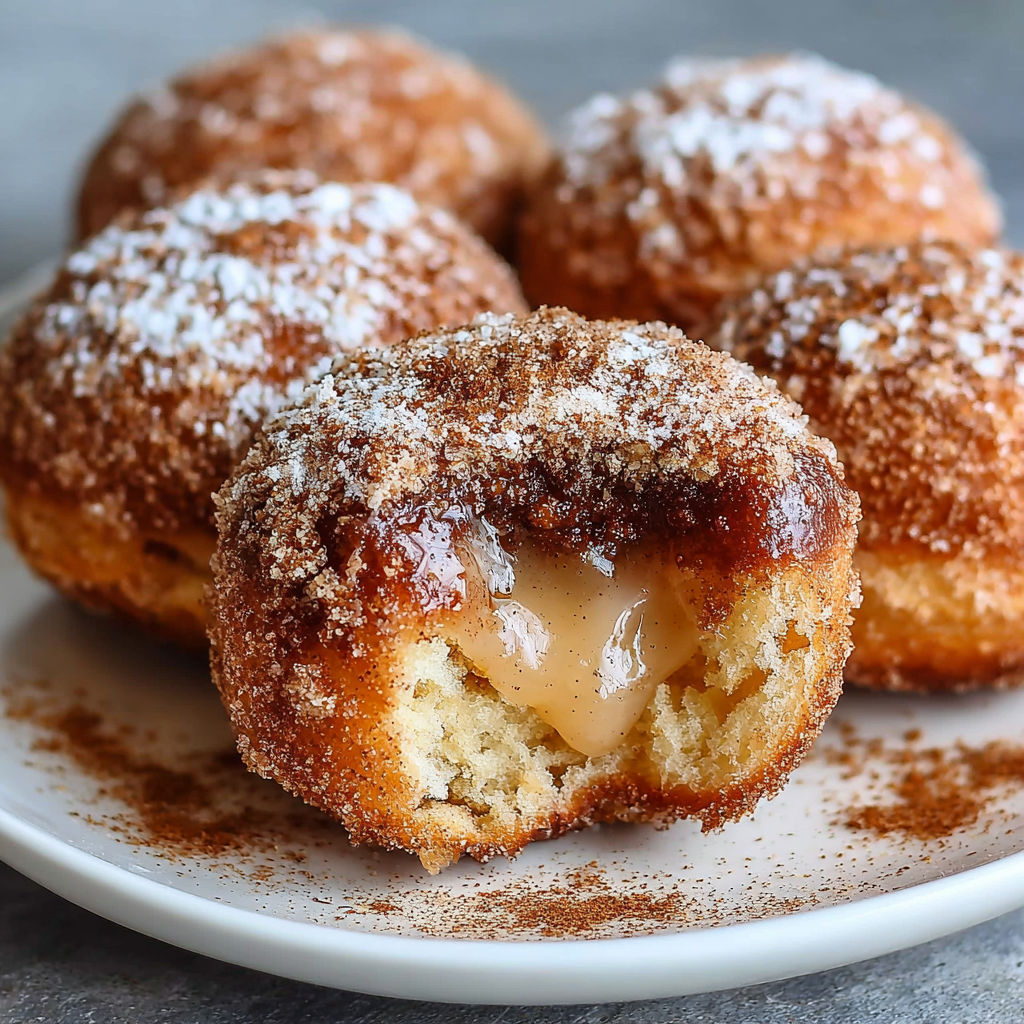 Une pile de donuts sucrés avec des grains de cinnamon sur un plateau.