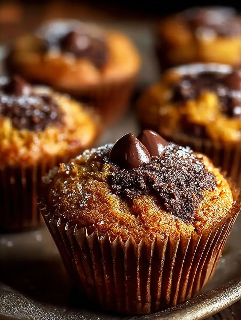 Un petit gâteau de muffin avec des grains de café et des noix de cacao.