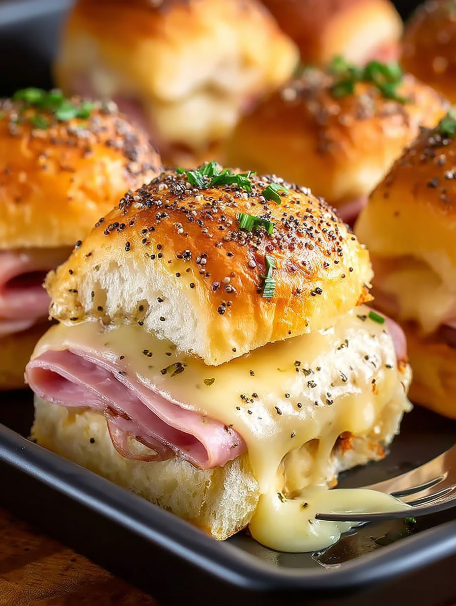 Une recette de sandwichs au jambon et au fromage.