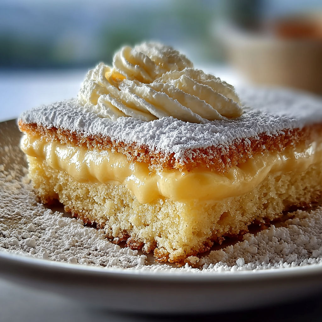 Une tarte aux fruits et crème, garnie de crème fouettée et de crème chantilly, sur un plateau de porcelaine.