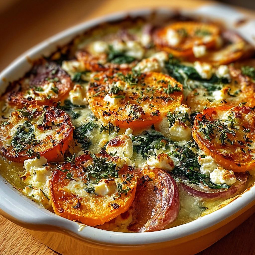 Une tarte aux pommes et fromage, servie dans un bol ovale sur une table de bois.