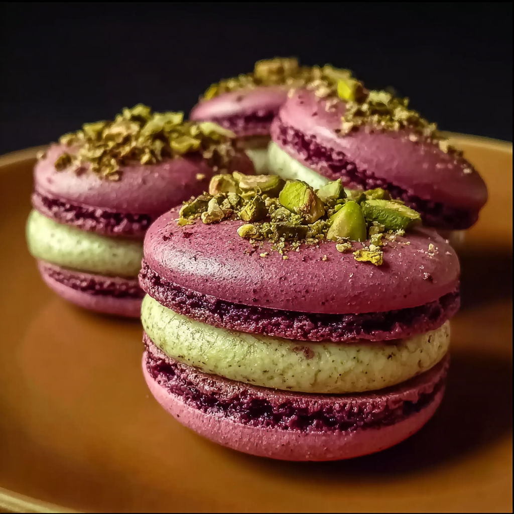 Les macarons colorés sont délicieux et colorés.