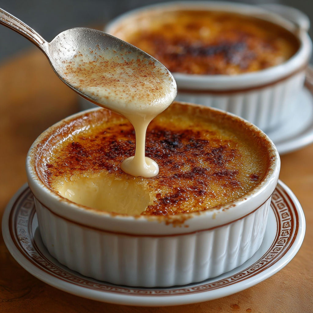 Une tarte flambée est servie dans un bol en porcelaine, avec une cuillère en argent qui y est plongée, prête à être utilisée pour ajouter du beurre.