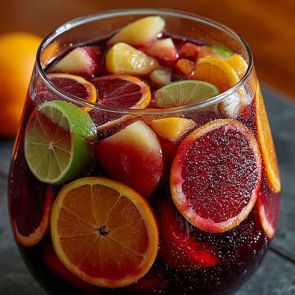 Un jus de fruits avec des citrons, des pamplemousses et des grenades.