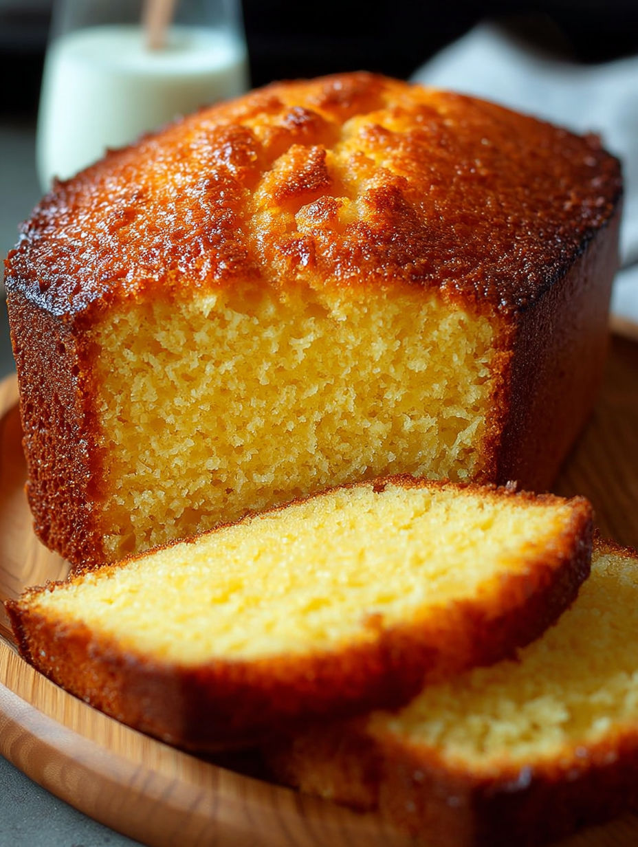 Une portion de gâteau de citron délicieux, prêt à être mangé.