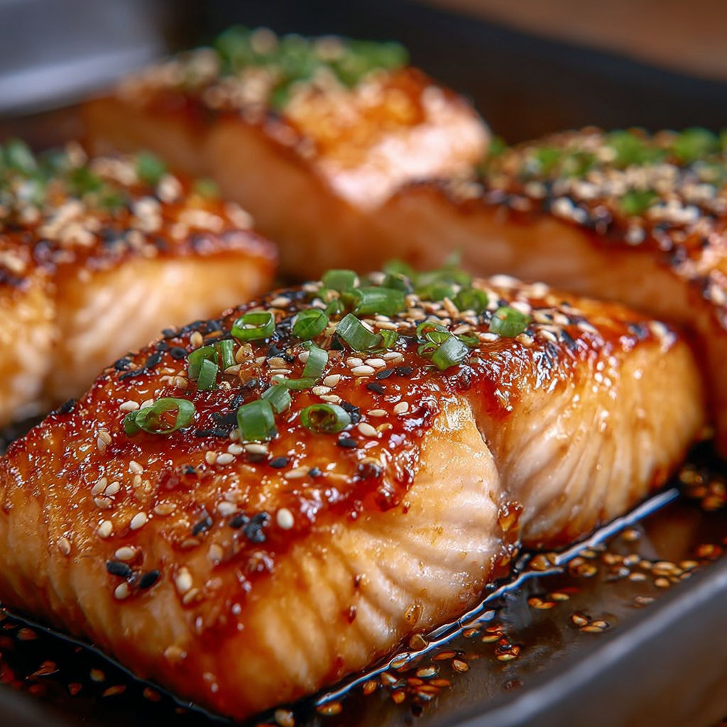 Salmon grillé avec des herbes et des grains de riz.