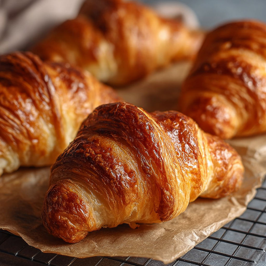 Une pile de mini croissants au beurre, prêts à être cuits.