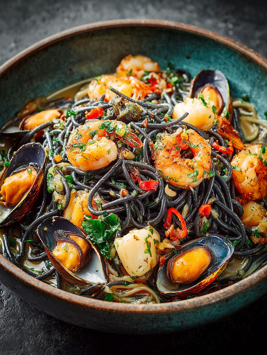 Une recette de bouillabaisse est servie dans un bol en céramique.
