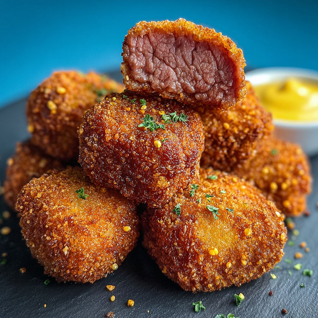 Une recette de pâtes frites avec une sauce au yaourt et dos herbes.