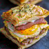 Tarte feuilletée au bacon