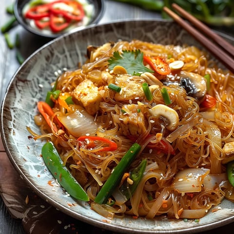 Plat thaï savoureux et végétalien