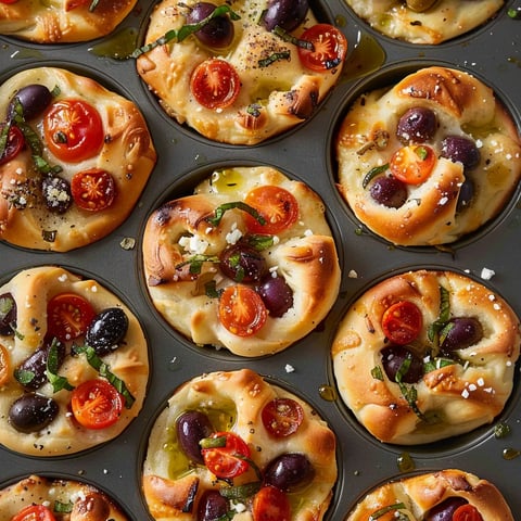 Muffins Focaccia Faciles