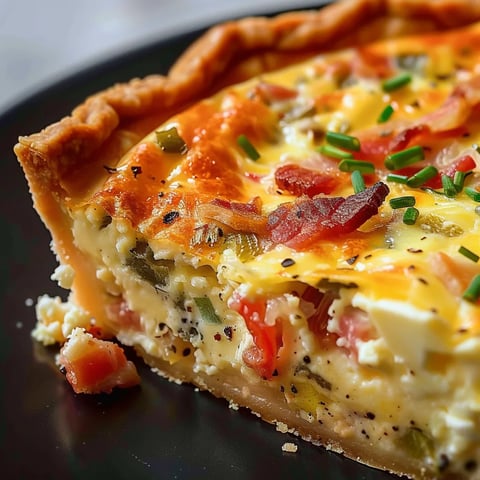 Quiche aux légumes et bacon