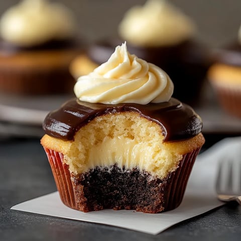 Délicieux Boston Cream cupcakes gourmands