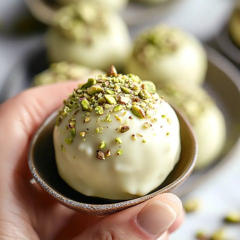 Truffes fondantes pistache