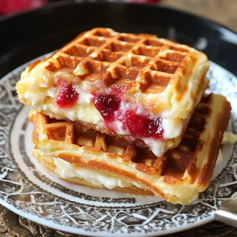 Délicieux sandwich à gaufre