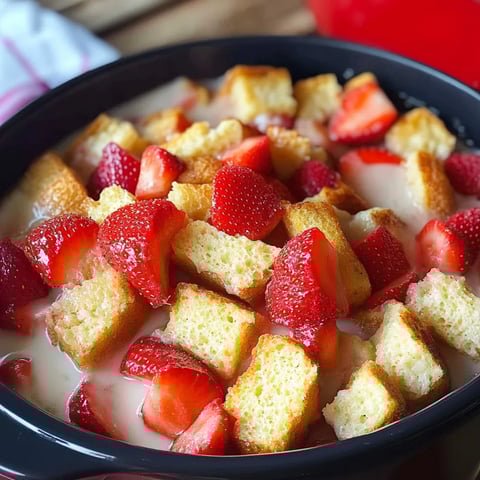 Tranches de pain perdu aux fraises