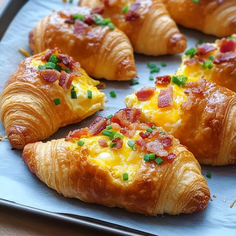 Cheddar et croissants garnis pour le brunch