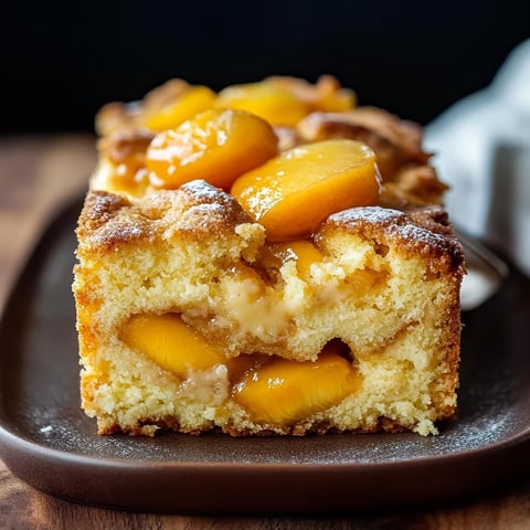 Gâteau moelleux aux pêches