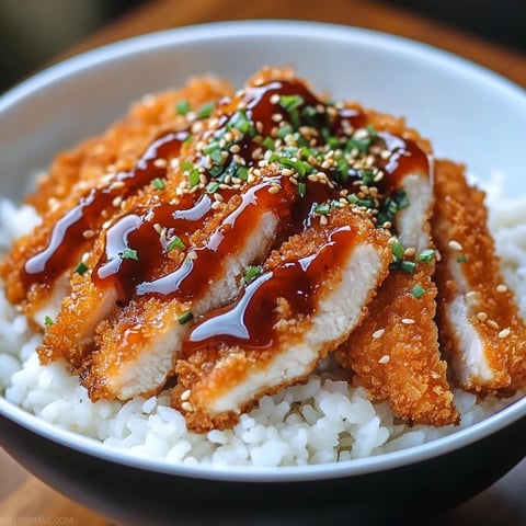 Bols savoureux avec katsu croustillant et riz tendre