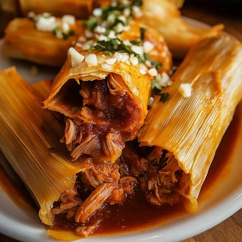Tamales au porc rouge faits maison