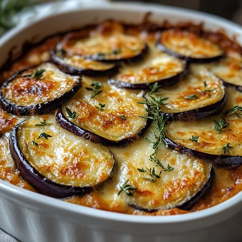 Aubergines fondantes au gratin