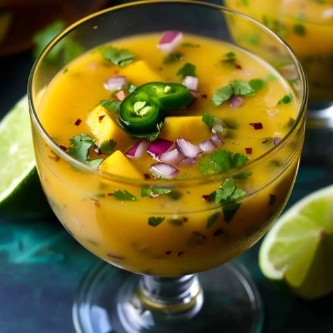 Soup froide et fruitée mangue