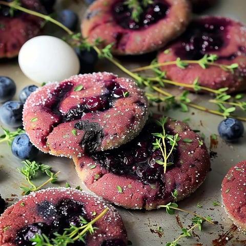 Biscuits parfumés myrtilles et thym