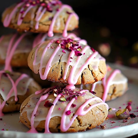 Biscuits pistache rose