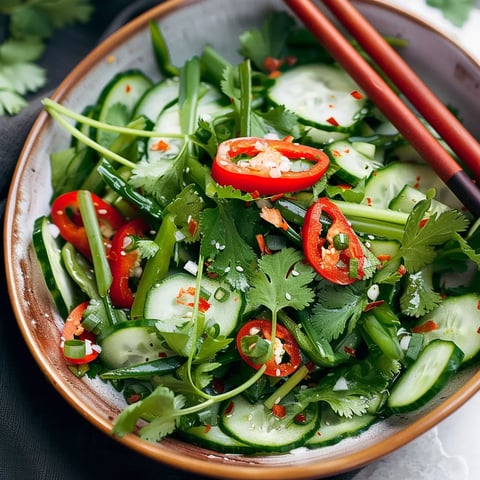 Salade tigre coriandre concombre