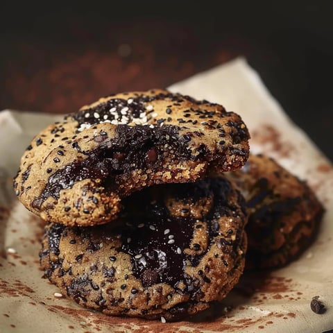 Biscuits caramel et chocolat noir