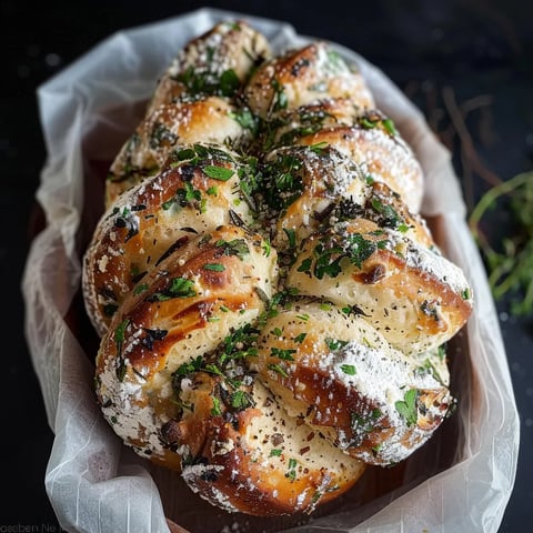 Pain tressé fromage et herbes