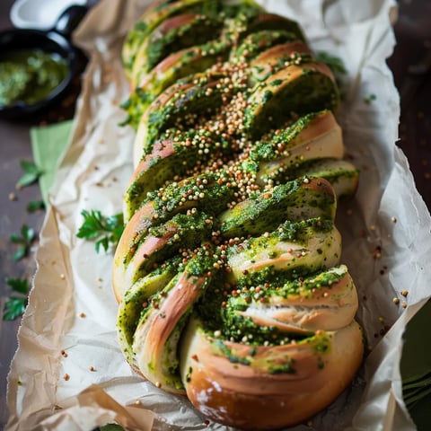 Délicieuse brioche au pesto et sarrasin