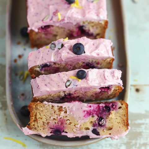 Gâteau citron, amandes et myrtilles