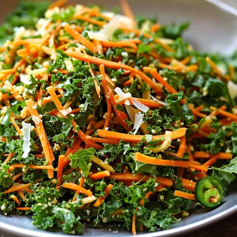 Salade généreuse de kale et carottes