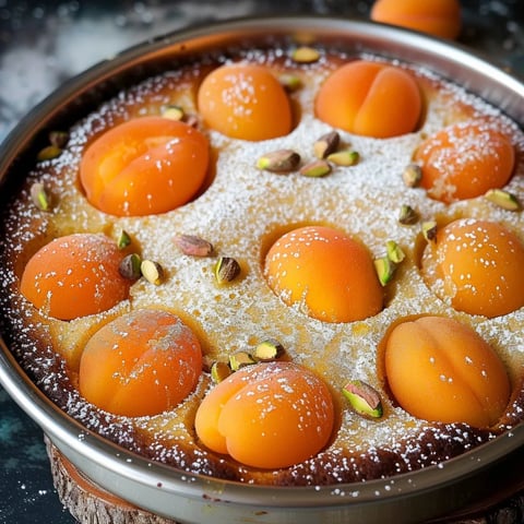 Dessert abricots et amandes