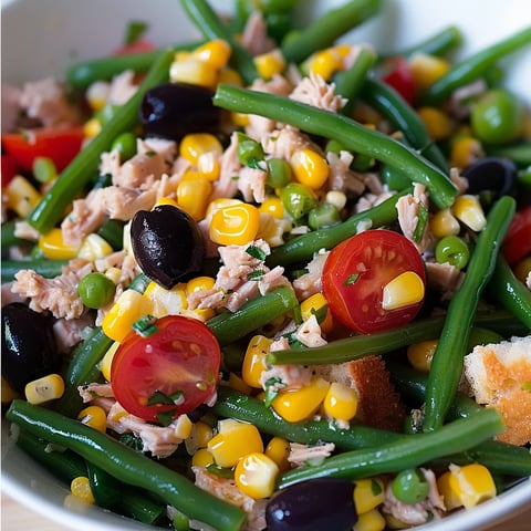 Haricots verts croquants et thon