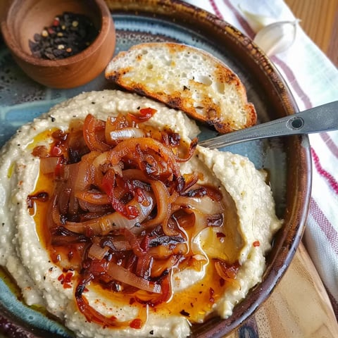 Haricots purée oignons