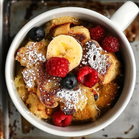 Cuisson pain doré en tasse