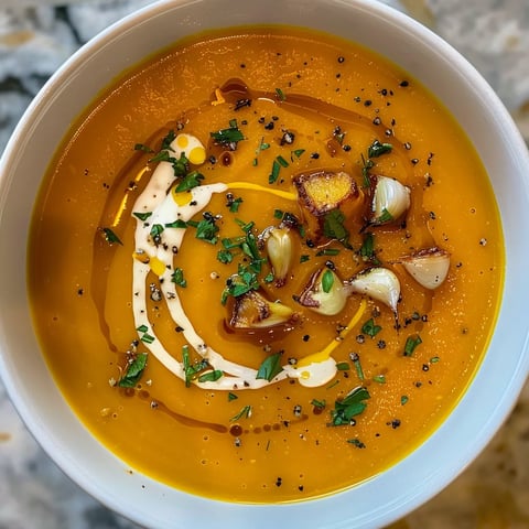 Velouté courge et sirop