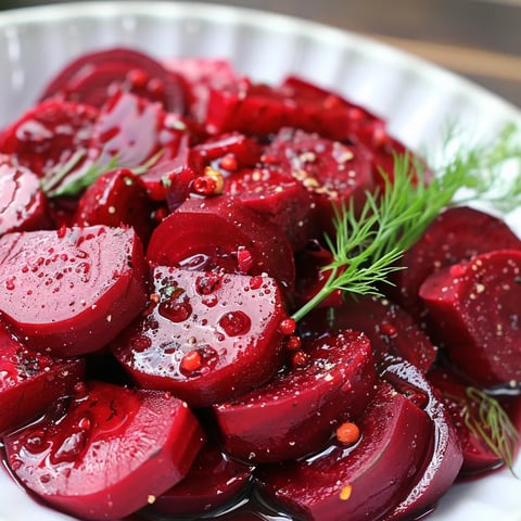 Betteraves en vinaigrette