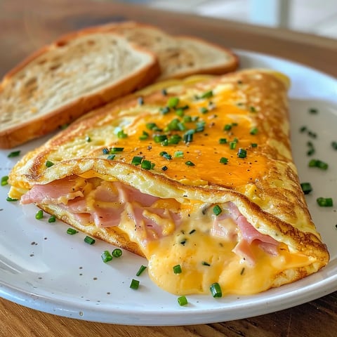 Jambon fromage omelette