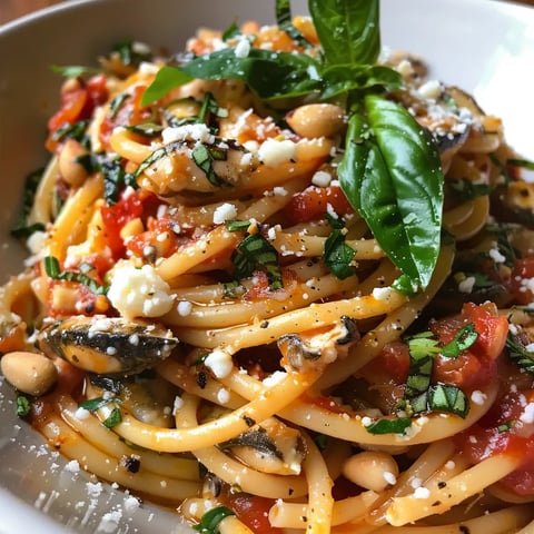 Sardines grillées spaghettis