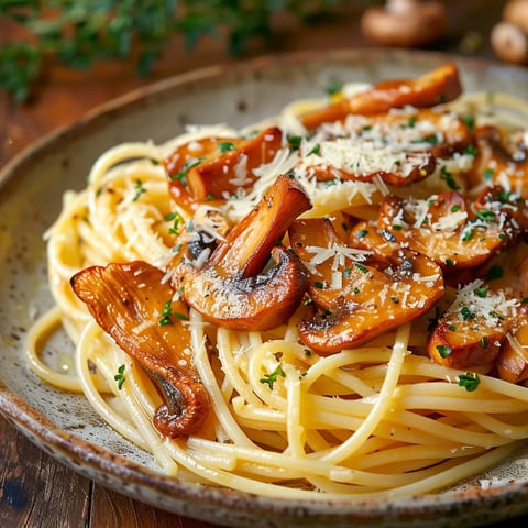 Chanterelles sautées et parmesan