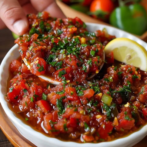 Ezme savoureux aux légumes frais